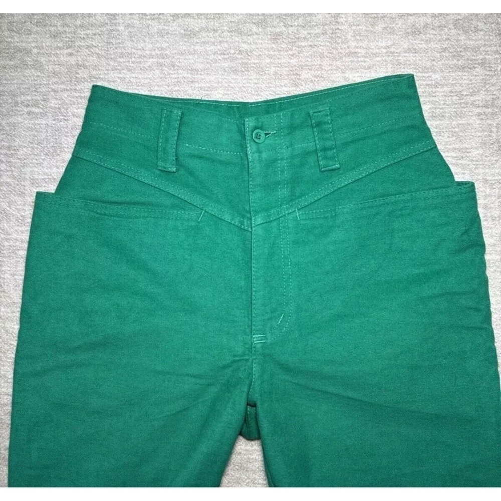 Vintage Benetton Italy Green pants Trousers Size 27 Highwaisted Pants - Picture 3 of 7